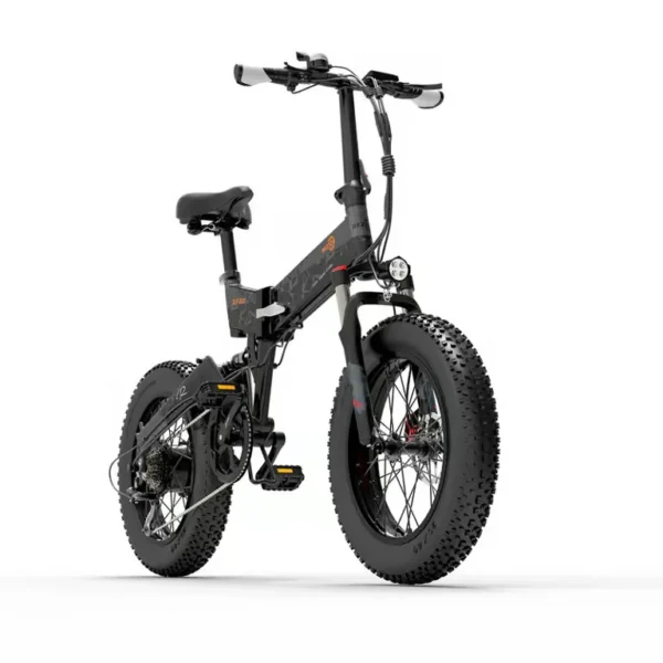 Bezior - Vélo électrique pliable Bezior XF200, batterie 48 V 15 Ah, moteur 1000 W, pneus larges 20 pouces, vélo électrique pour adultes – Image 4