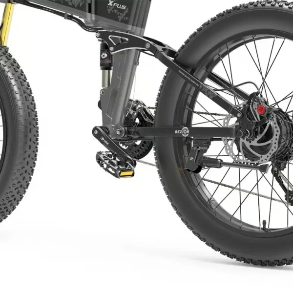 Bezior - Vélo électrique Bezior X-PLUS 26" Fat Tire Vélo de montagne électrique pliable 1500W 48V 17.5Ah – Image 6