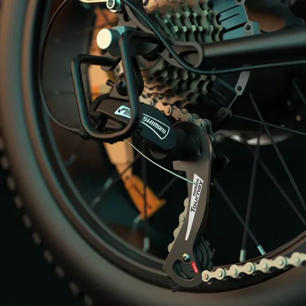 ESKUTE - Vélo électrique pliant ESKUTE Star 20" Fat Tires Mountain Bike 250W 36V 25Ah Batterie-Vert – Image 6