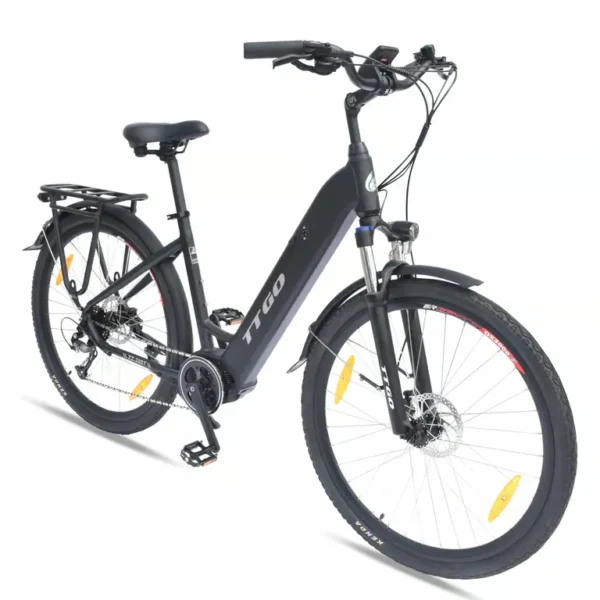 TTGO - Vélo électrique de ville TTGO LK-ZZ-28ST 28'' pour femmes Moteur 250 W Batterie 36 V 20 Ah Frein à disque hydraulique Shimano 9 vitesses