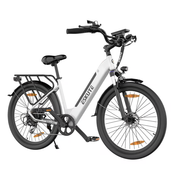 ESKUTE - Vélo électrique de banlieue ESKUTE Polluno Plus 26" Vélo électrique pour adultes Batterie 250W 36V 20Ah-Blanc – Image 5